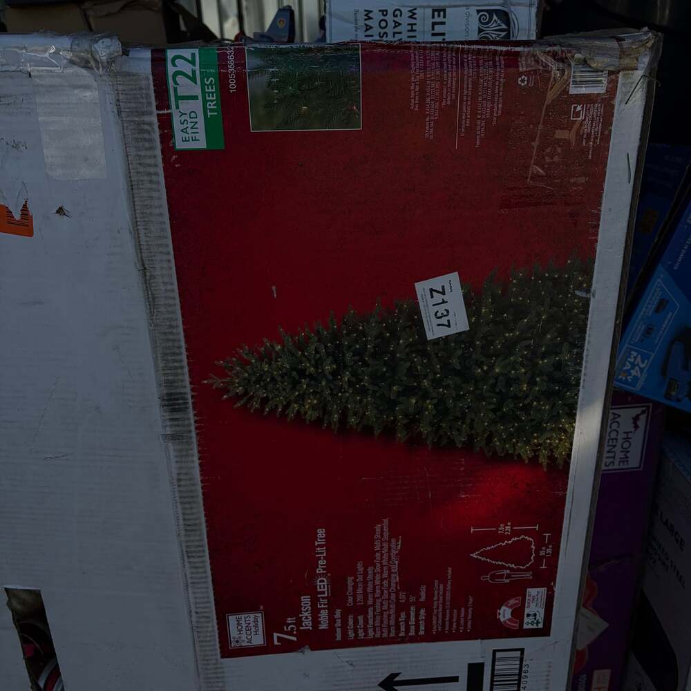 7.5 ft Pre-Lit LED Jackson Noble Fir Artificial Christmas Tree, Color Changing